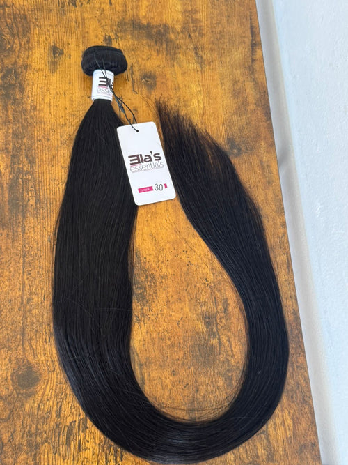 Ela's Essentials 100% Unprocessed Raw Hair Straight Bundles Extensions 8-30 inches
